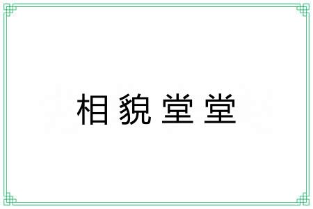 相貌堂堂