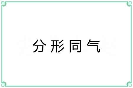 分形同气