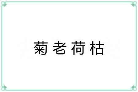 菊老荷枯