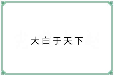 大白于天下